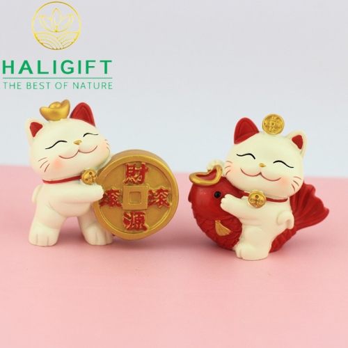 Set 4 Tượng Mèo Thần Chiêu Tài Lộc