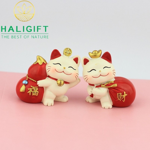 Set 4 Tượng Mèo Thần Chiêu Tài Lộc