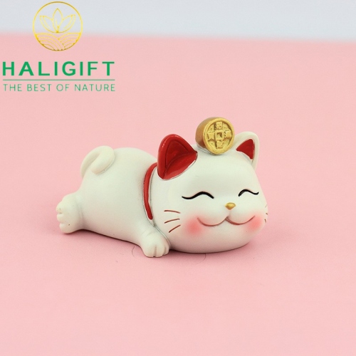 Set 4 Tượng Mèo Thần Tài May Mắn