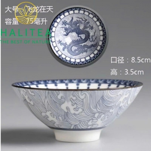 Set Bộ 10 Chén Trà Sứ Thanh Hoa 75ml - Hộp Quà Tặng