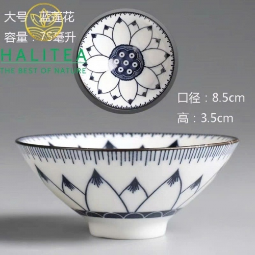 Set Bộ 10 Chén Trà Sứ Thanh Hoa 75ml - Hộp Quà Tặng