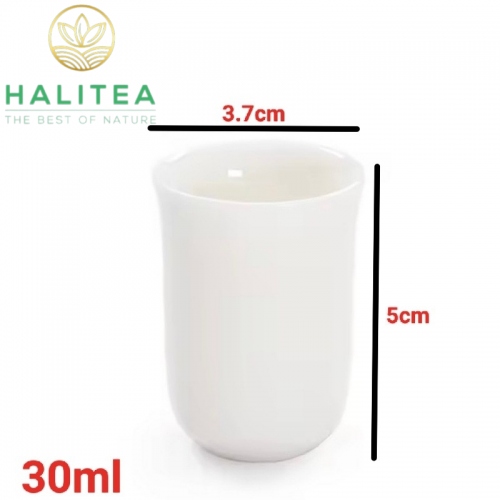 Set Bộ Chén Trà Thưởng Hương Sứ Trắng 50ml