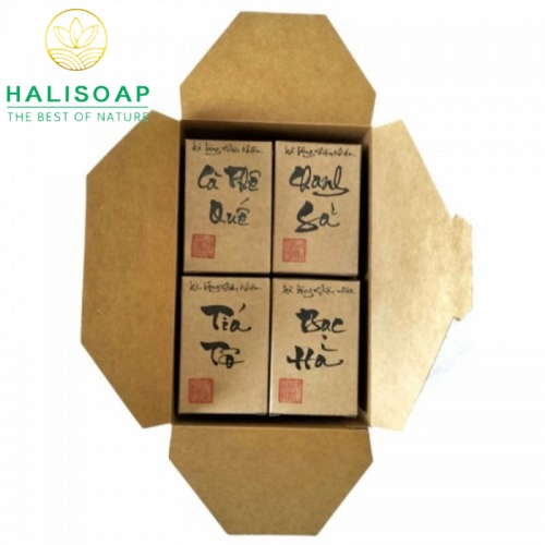 Set Quà Tặng 04 Loại Xà Bông Thiên Nhiên Handmade HaliSoap