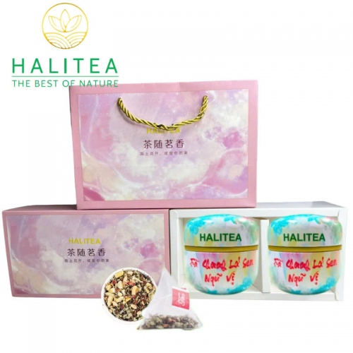 Set Quà Tặng - 12 Loại Trà Thảo Dược Halitea Túi Tam Giác Cao Cấp
