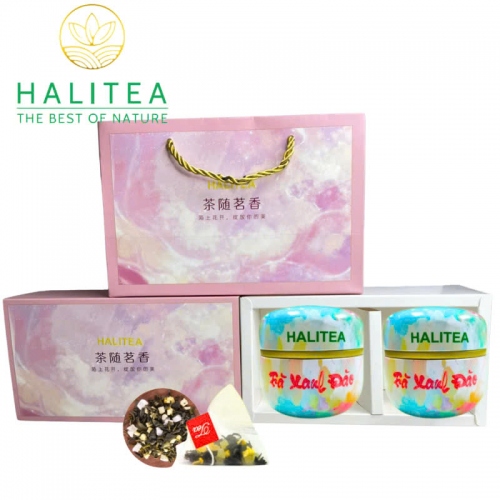 Set Quà Tặng - 12 Loại Trà Thảo Dược Halitea Túi Tam Giác Cao Cấp