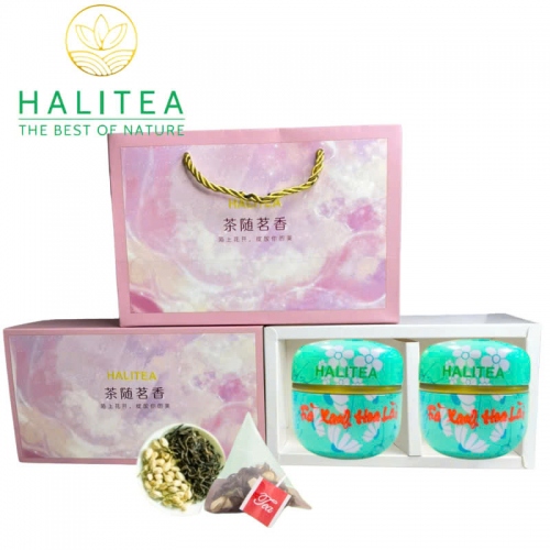 Set Quà Tặng - 12 Loại Trà Thảo Dược Halitea Túi Tam Giác Cao Cấp