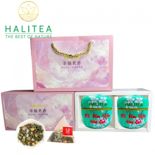 Set Quà Tặng - 12 Loại Trà Thảo Dược Halitea Túi Tam Giác Cao Cấp