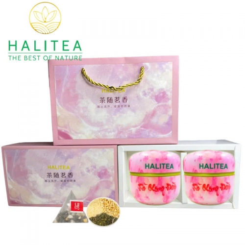 Set Quà Tặng - 12 Loại Trà Thảo Dược Halitea Túi Tam Giác Cao Cấp
