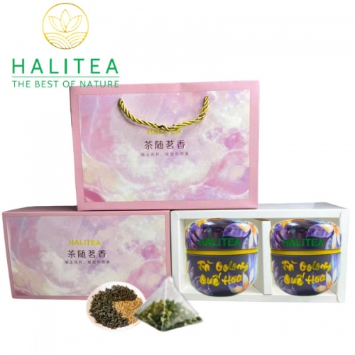 Set Quà Tặng - 12 Loại Trà Thảo Dược Halitea Túi Tam Giác Cao Cấp