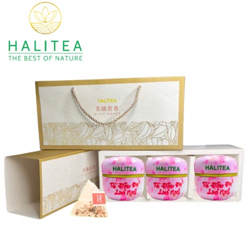 Set Quà Tặng - 12 Loại Trà Thảo Dược Halitea Túi Tam Giác Cao Cấp