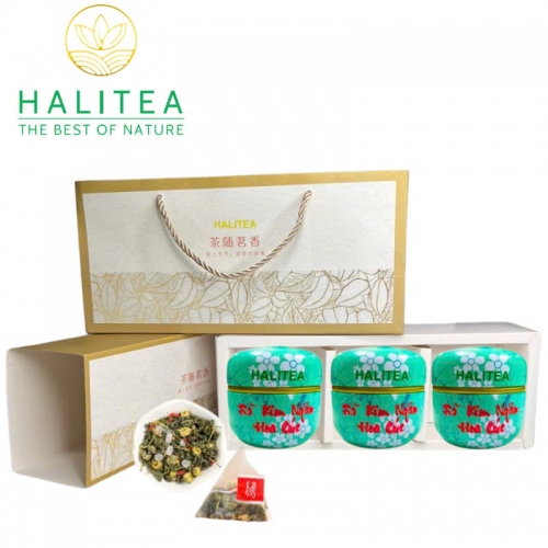 Set Quà Tặng - 12 Loại Trà Thảo Dược Halitea Túi Tam Giác Cao Cấp