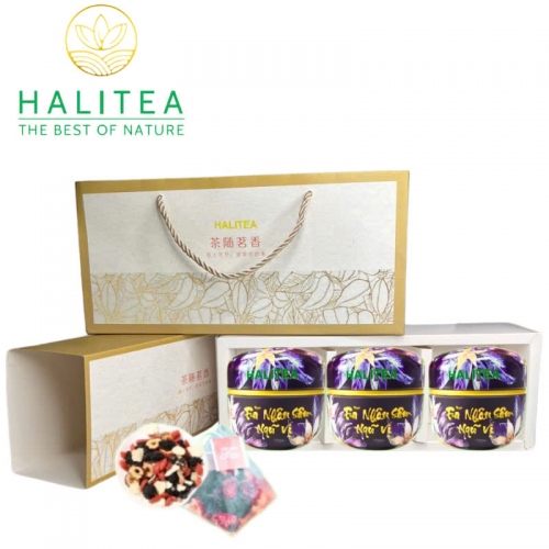Set Quà Tặng - 12 Loại Trà Thảo Dược Halitea Túi Tam Giác Cao Cấp