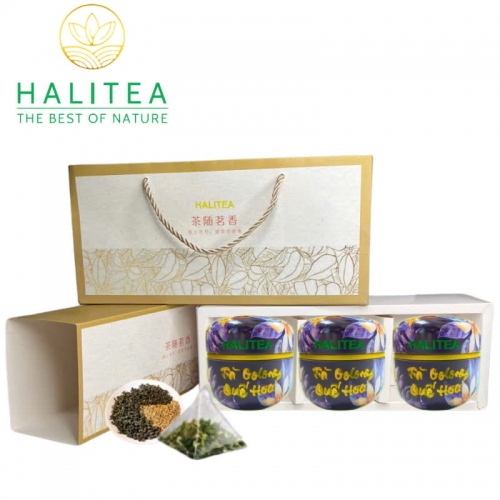 Set Quà Tặng - 12 Loại Trà Thảo Dược Halitea Túi Tam Giác Cao Cấp