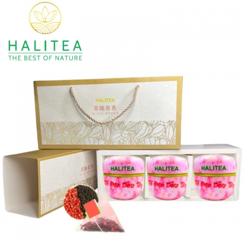 Set Quà Tặng - 12 Loại Trà Thảo Dược Halitea Túi Tam Giác Cao Cấp