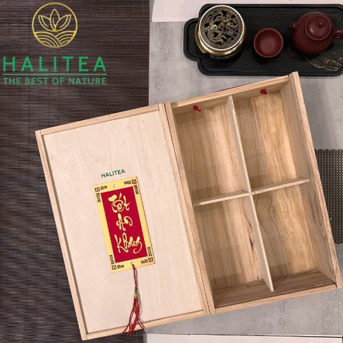 Set Quà Tặng TẾT AN KHANG Tam Đại Danh Trà Việt Hộp Gỗ Cao Cấp 2025