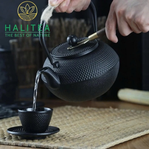 Set Quà Tặng Bộ Ấm Chén Gang Tetsubin Nhật Bản Hộp Vali Cao Cấp