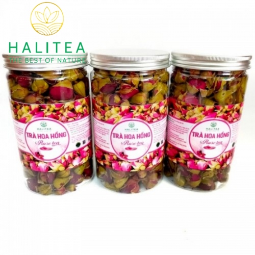 Set Quà Tặng Trà Hoa Hồng - Rose Tea Hộp Giấy Kraft 450Gr