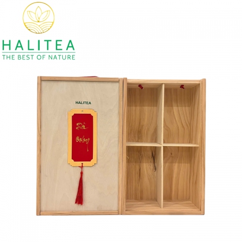 Set Quà Tặng Trà Oolong Hộp Gỗ Cao Cấp