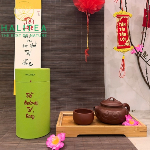 Set Quà Tặng Trà Oolong Hộp Gỗ Cao Cấp