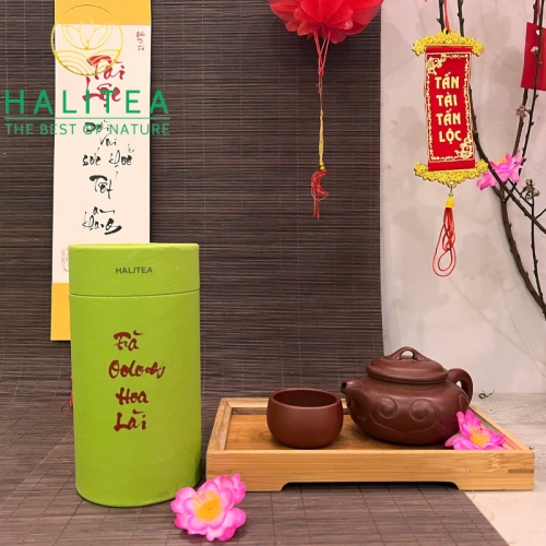 Set Quà Tặng Trà Oolong Hộp Gỗ Cao Cấp