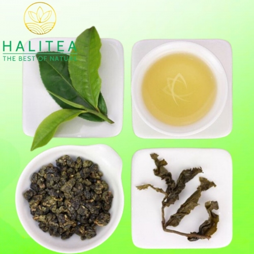 Set Quà Tặng - Trà Oolong Tứ Quý HALITEA Lon Xanh 1Túi /2lon /200gr