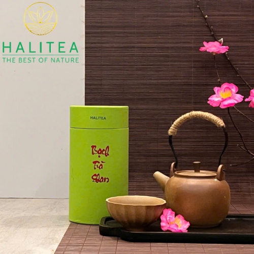 Set Quà Tặng - 10 Loại Trà Shan Tuyết HALITEA Thượng Hạng Lon Xanh