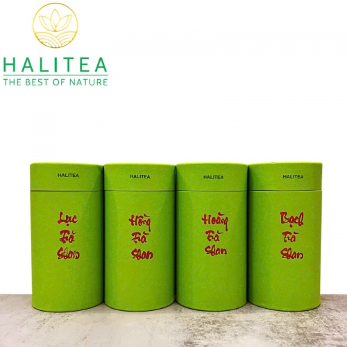 Set Quà Tặng - 10 Loại Trà Shan Tuyết HALITEA Thượng Hạng Lon Xanh