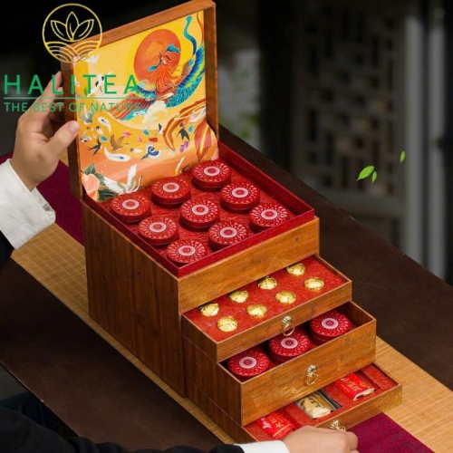 Set Quà Tặng Tứ Đại Danh Trà Trung Quốc Hộp Cao Cấp 380gr