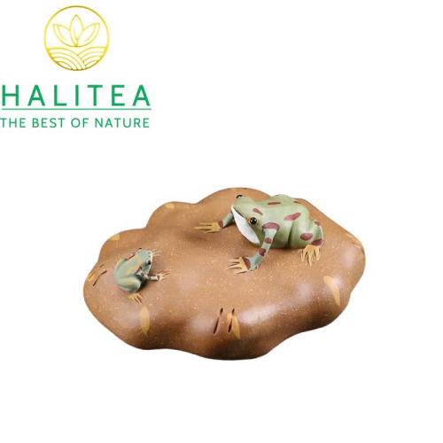 Tea Pet Ếch Xanh Trên Đá Tử Sa – Trà Sủng Song Phún Thủ Công Nghi Hưng