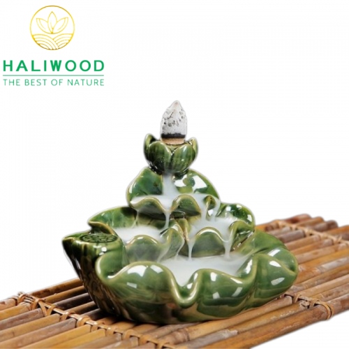 Thác Khói Trầm Hương Lá Sen 3 Tầng TKLS3T7