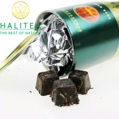 Thanh Chuyên Trà Động Trang 500g – 40 Viên Hắc Trà Xích Bích Hồ Bắc