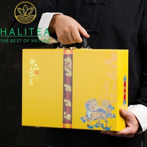 Thiết Quan Âm (Tie Guan Yin) Hộp Quà Tặng Vali Vàng Kim Long 30 Hũ 420g