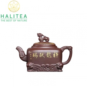 Ấm Tử Sa Tứ Phương Long Tôn Hán Đỉnh Tử Nê 320ml