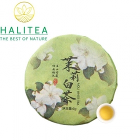 Bạch Trà Hoa Nhài Vân Nam Ép Bánh (Jasmine White Tea Cake) - Viên 6g