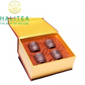Bộ 4 Chén Trà Tử Sa - Xuân Hạ Thu Đông 50ml – Hộp Quà Cao Cấp