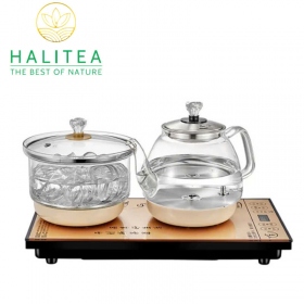 Bộ Bếp Điện Đôi Thuỷ Tinh Pha Trà Tự Động Cấp Nước Đáy...