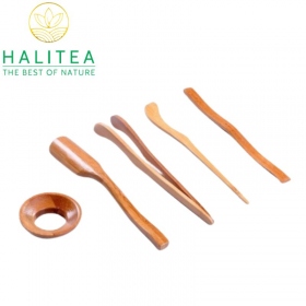 Bộ Dụng Cụ Trà Đạo 5 Món Bằng Tre Tự Nhiên 18cm