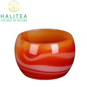 Chén Trà Ngọc Mã Não Đỏ 55ml