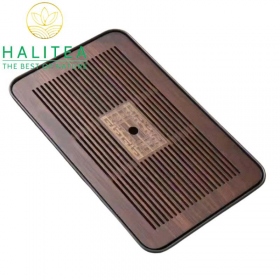 Khay Trà Gỗ Hồ Đào Đế Nhựa Hình Chữ Nhật KT: 43X26X3,5cm