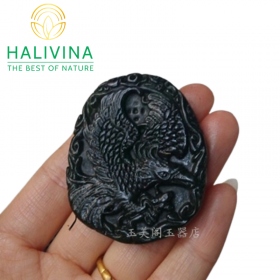 Mặt Dây Chuyền Đại Bàng Ngọc Bích Đá Serpentine Tự Nhiên...