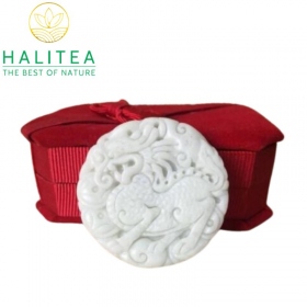 Mặt Dây Chuyền Kỳ Lân Đá Ngọc Lam Điền Lantian Jade Tự Nhiên...