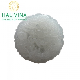 Mặt Dây Chuyền Rồng Bạch Ngọc Đá Tự Nhiên Afghanistan 50.50mm