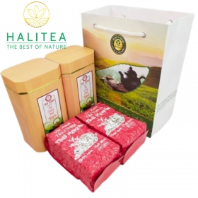Set 2 Hộp Trà Xanh Móc Câu HALITEA Thái Nguyên Cao Cấp 400gr
