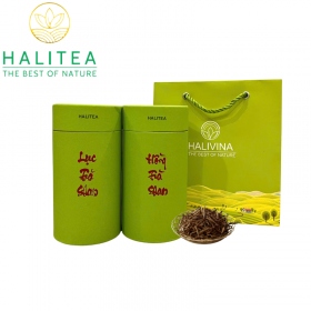 Set Quà Tặng 10 Loại Trà Shan Tuyết HALITEA Thượng Hạng Lon Xanh