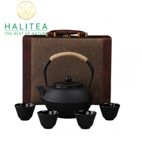 Set Quà Tặng Bộ Ấm Chén Gang Tetsubin Nhật Bản Hộp Vali Cao Cấp