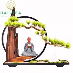 Thác Khói Trầm Hương Đèn Led Thiền Sư Hươu Trắng