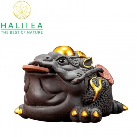 Thiềm Thừ Tử Sa Vẽ Vàng Cao Cấp - Tea Pet