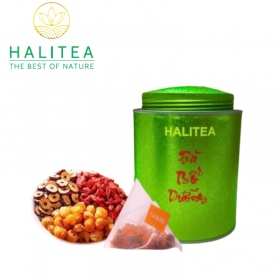Trà Bổ Dưỡng HALITEA Túi Tam Giác Hộp Thiếc 150g/ hộp/ 25 Túi