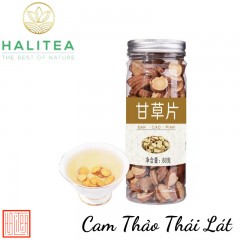 Trà Cam Thảo Cắt Lát Tròn Hũ Pet 100g