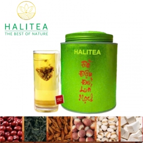 Trà Đậu Đỏ Lúa Mạch HALITEA Túi Tam Giác Hộp Thiếc 300g/ hộp/...